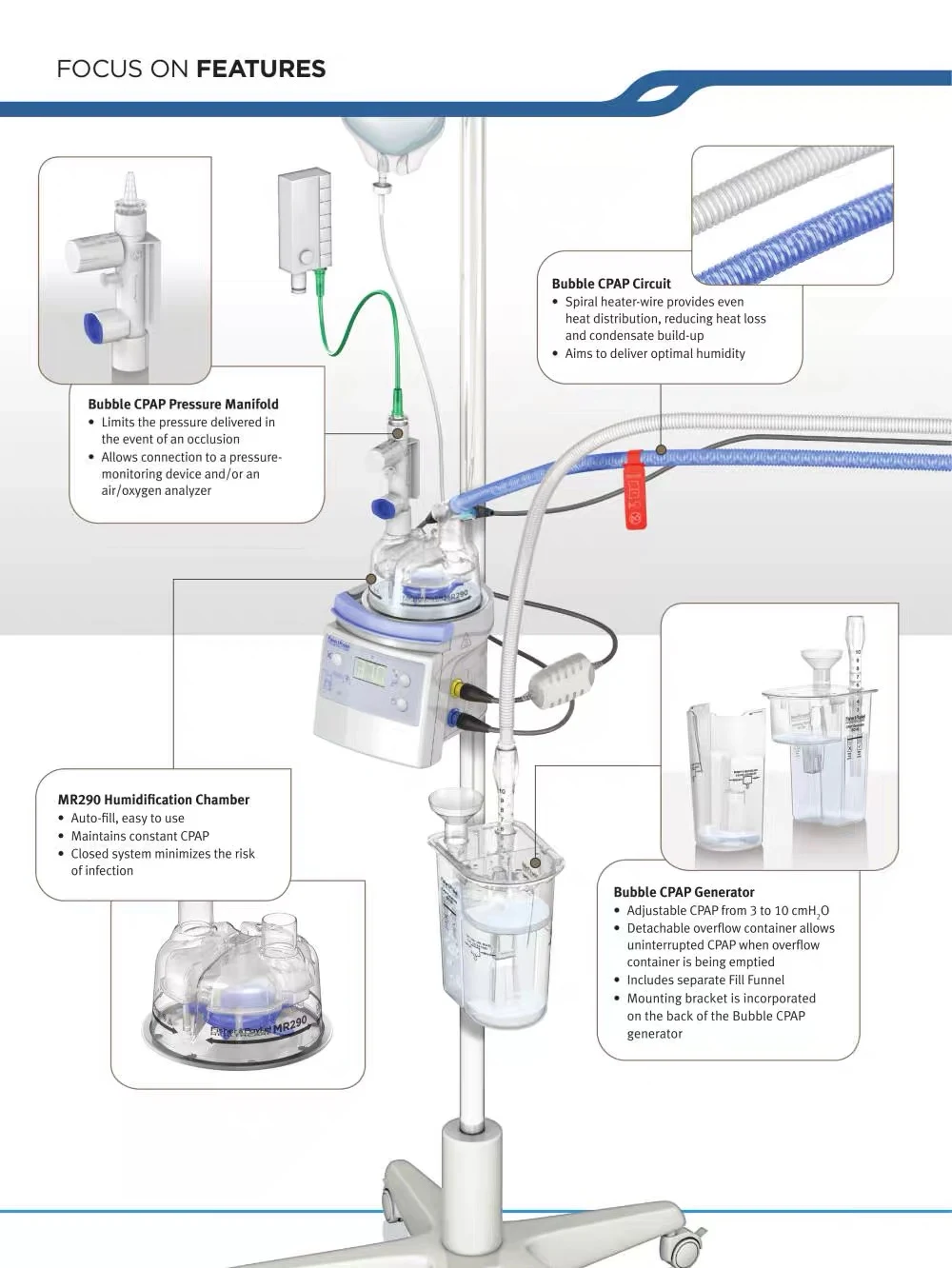 Sistema Bubble CPAP Neonatal BC161-10 (Fisher & Paykel) — miniatura 2