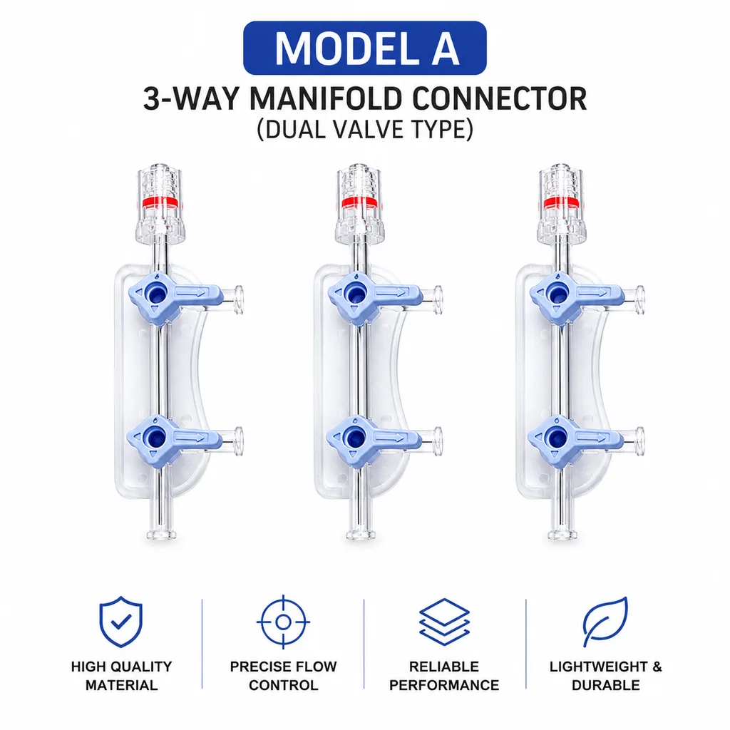 Conector Manifold con Llaves de Tres Vías (Doble y Triple) — miniatura 2