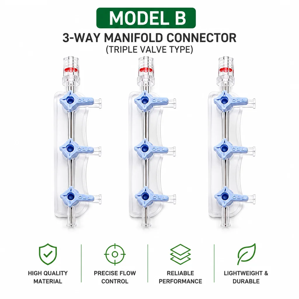 Conector Manifold con Llaves de Tres Vías (Doble y Triple) — miniatura 3